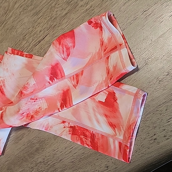 GAIAM Womans Athletic Leggins Color Orange and Purple Size Medium 8-10 - Picture 2 of 8